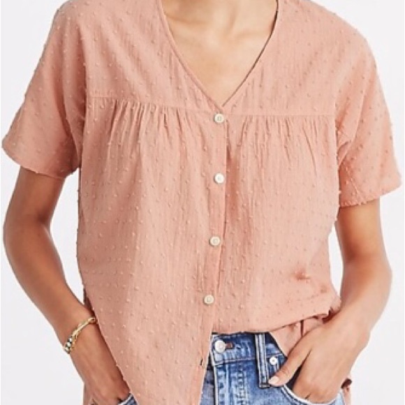 Madewell Rhyme Button Front Top in Clipdot size M - Picture 2 of 7
